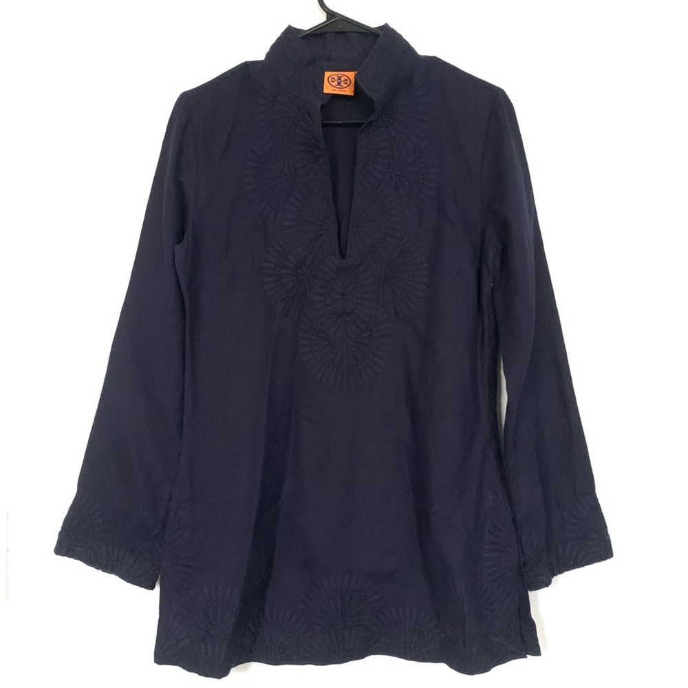 Tory Burch Embroidered Tunic EUC